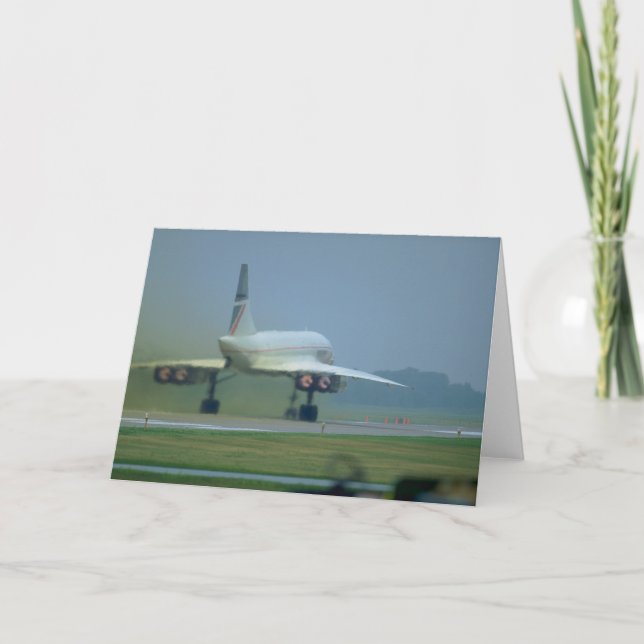 Concorde takes off, full afterburner card (Front)