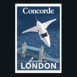 Concorde to London Poster<br><div class="desc">Concorde to London Vintage Travel Poster</div>