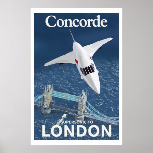 Concorde to London Poster