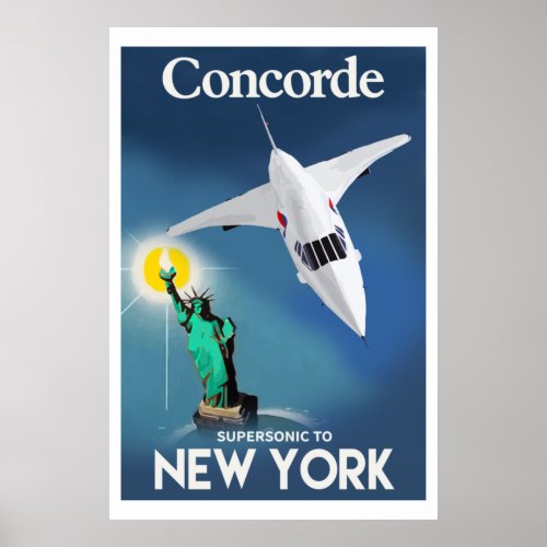 Concorde to New York Poster