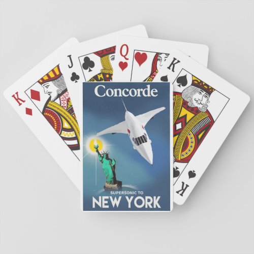 Concorde to New York Poster Playing Cards