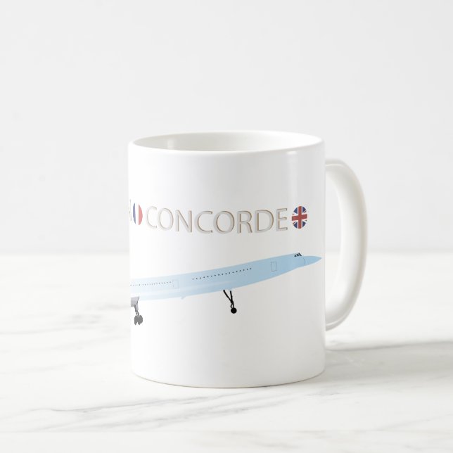 Concorde Turbojet-powered Supersonic Airliner Coffee Mug (Front Right)