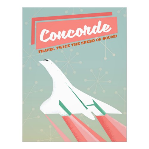 Concorde vintage travel poster