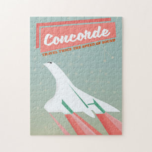 Concorde vintage travel poster jigsaw puzzle