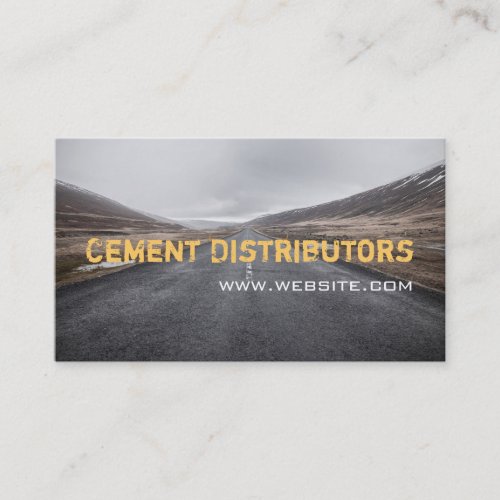 Concret Distributors Cement Paving Construction Business Card