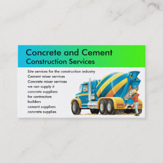 Concrete and Cement Mixer Business Card