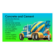 Concrete and Cement Mixer Business Card 