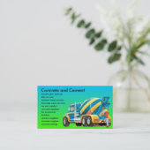 Concrete and Cement Mixer Business Card (Standing Front)