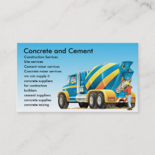 Concrete and Cement Mixer Business Cards