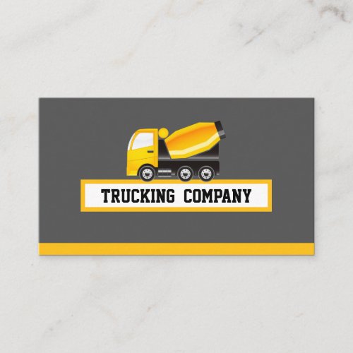 Concrete and Cement Mixer Truck - Construction Business Card