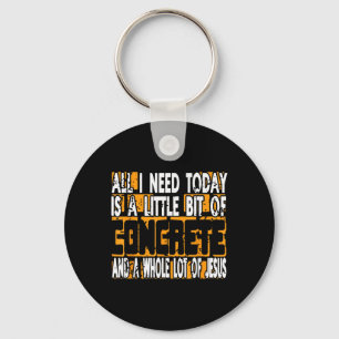 Concrete And Jesus Construction Worker Faith Keychain