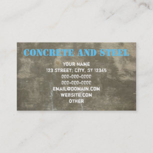 Concrete And Steel Business Card