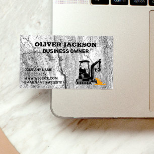 Concrete Background   Construction Vehicle Business Card
