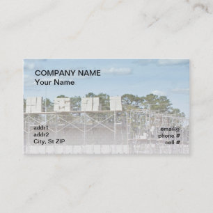 concrete blocks on scaffolding business card