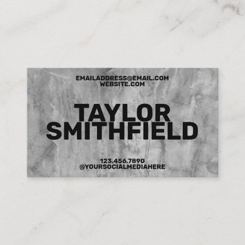 Concrete Bold Type Simple Professional Business Card