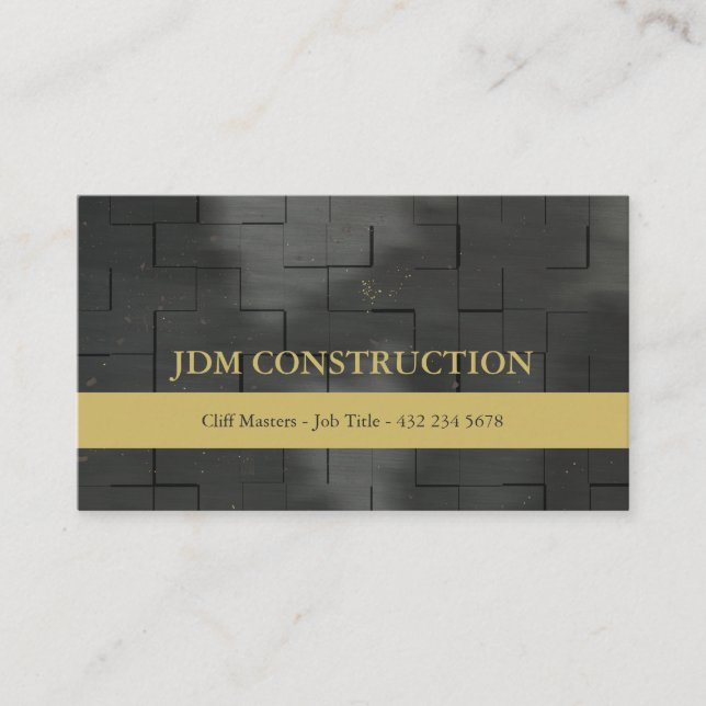 Concrete Bricks | Construction Business Card (Front)