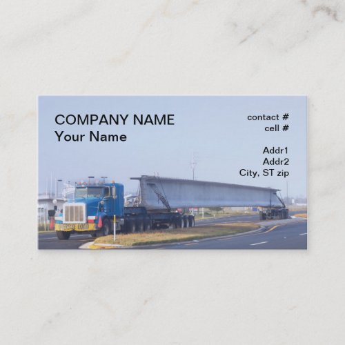 concrete bridge span transport business card template