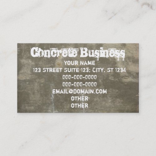 Concrete Business Card