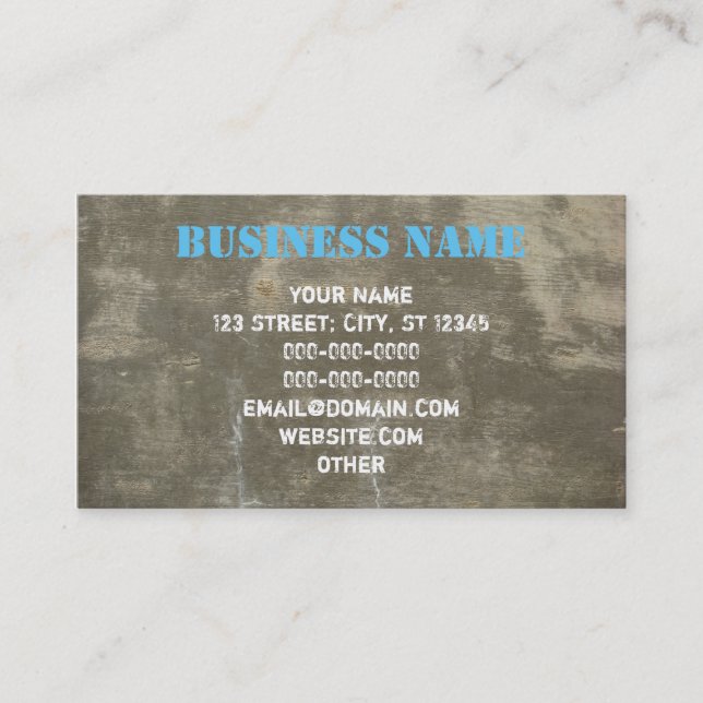 Concrete Business Card (Front)