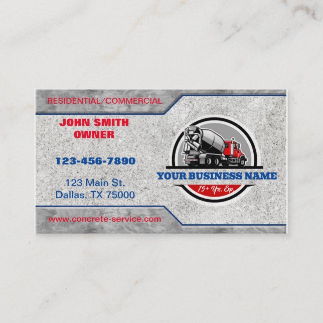 Concrete Business card (Front)