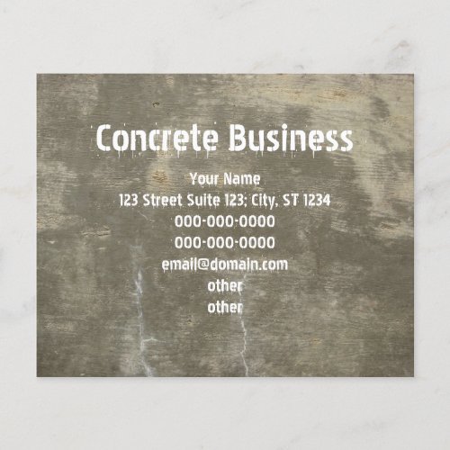Concrete Business Card Flyer