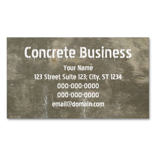 Concrete Business Card Magnet