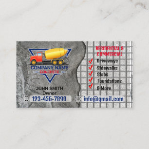 Concrete Business Cards, modern design, Card