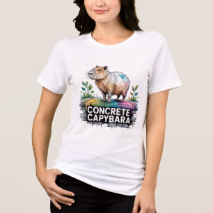 CONCRETE CAPYBARA Urban Streetwear Tri-Blend Shirt