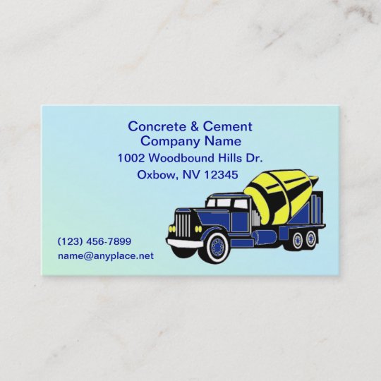 Concrete & Cement Company Business Cards | Zazzle.com