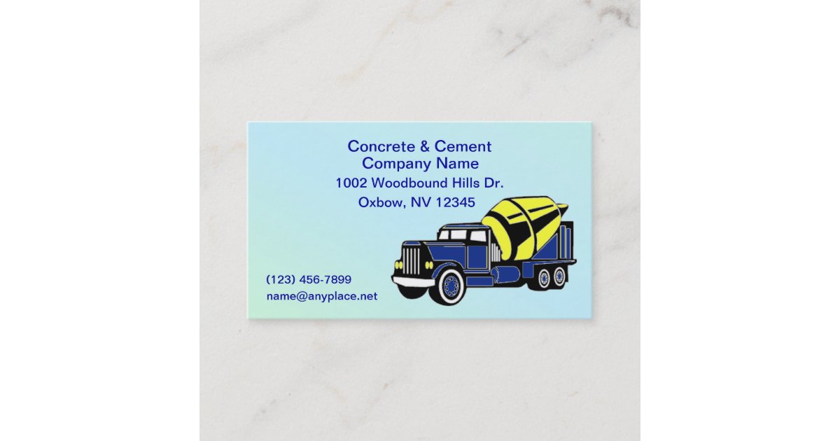 Concrete & Cement Company Business Cards | Zazzle.com
