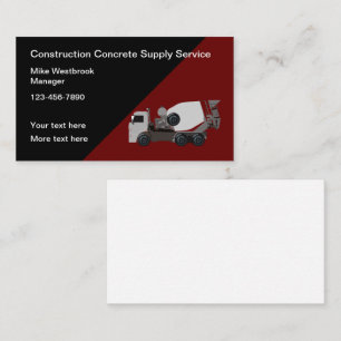 Concrete Cement Mixer Construction Business Card