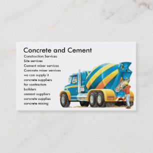 Concrete / Cement Mixer Construction Business Card