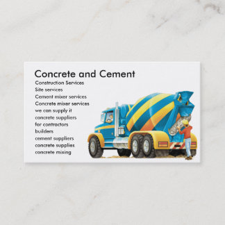 Concrete / Cement Mixer Construction Business Card