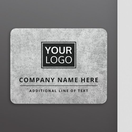 Concrete cement rough industrial business logo door sign