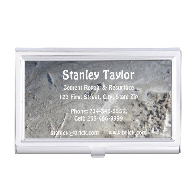 Concrete & Cement Solutions Custom Business Card Case (Front)