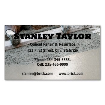 Concrete & Cement Solutions Custom  Business Card Magnet by countrymousestudio at Zazzle