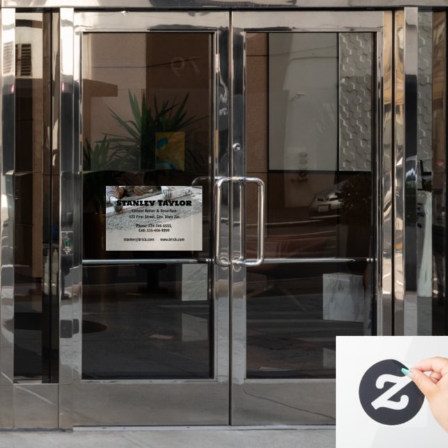 Concrete & Cement Solutions Window Cling (Office Door)