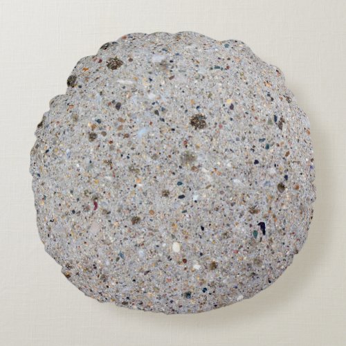Concrete Cement Surface Photo Round Pillow