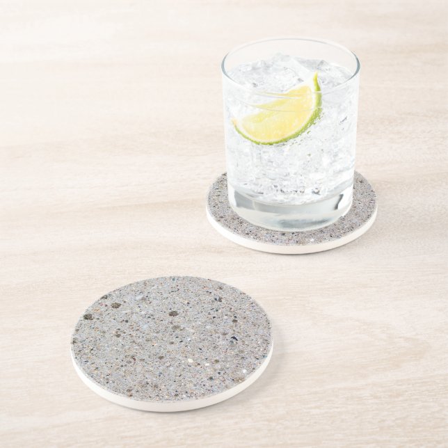 Concrete Cement Texture Photo Drink Coaster (Side)