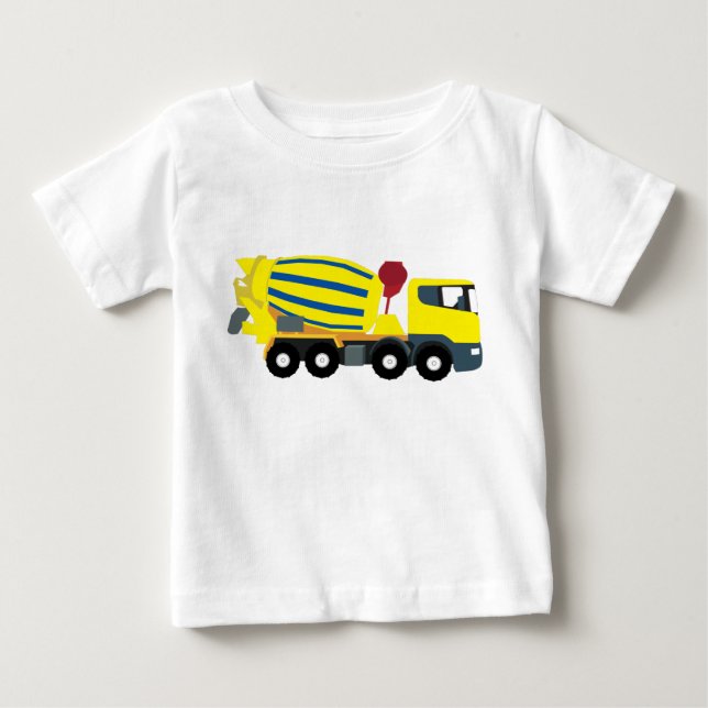 Concrete Cement Truck Construction Trucks Baby T-Shirt (Front)