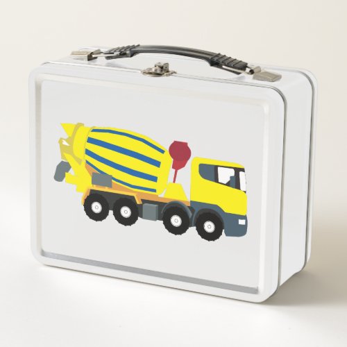 Concrete Cement Truck Construction Trucks Metal Lunch Box