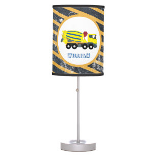Concrete Cement Truck Construction Trucks Table Lamp