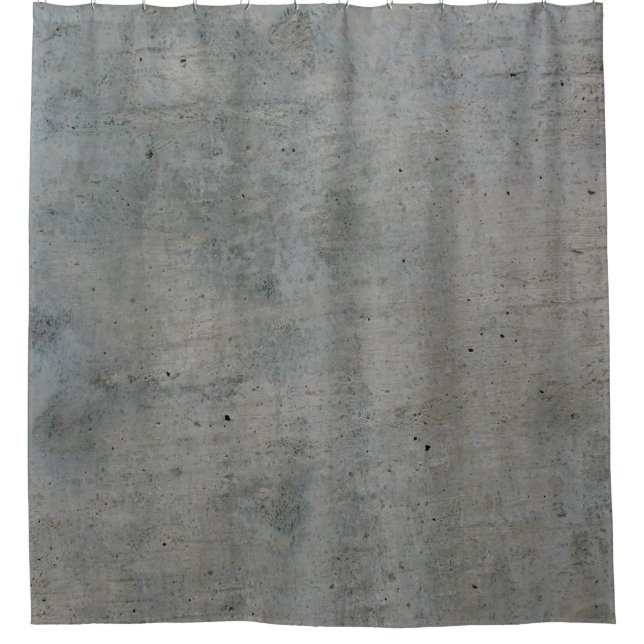 Concrete cement wall gray texture shower curtain (Front)