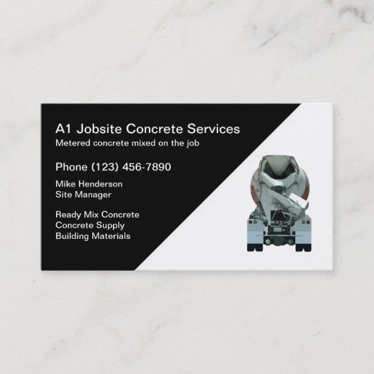 Concrete Construction Business Card | Zazzle.com