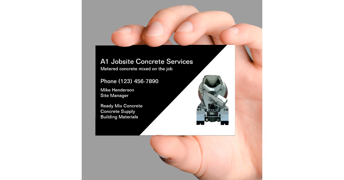 Concrete Construction Business Card Zazzle