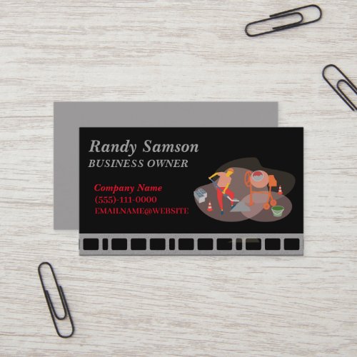 Concrete Construction Business Card