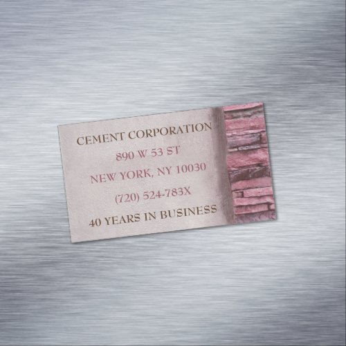 Concrete ConstructionDeveloperContractorRemodel Business Card Magnet