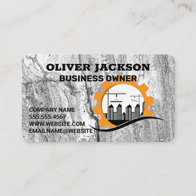 Concrete | Construction | General Contractor Business Card (Front)