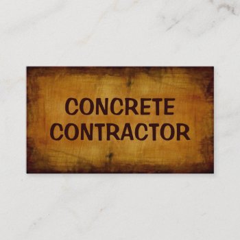 Concrete Contractor Antique Business Card by businessCardsRUs at Zazzle