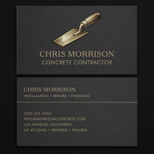 Concrete Contractor Professional Business Card